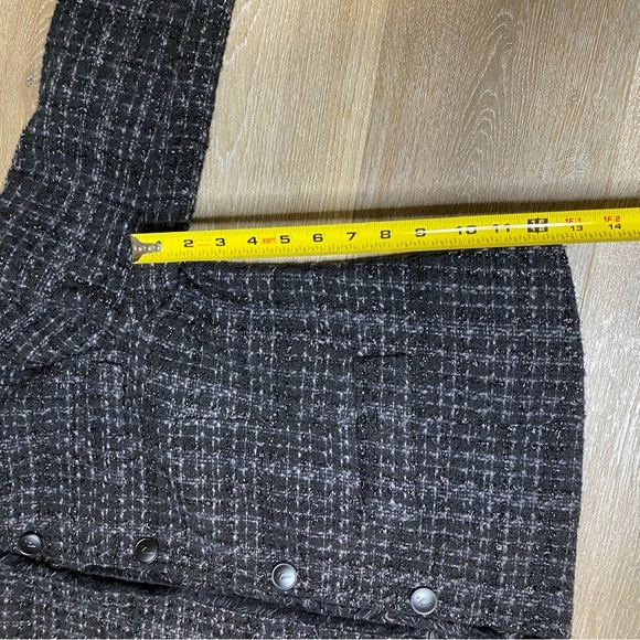 Chic Black Tweed Women's Jacket - Picture 6 of 8